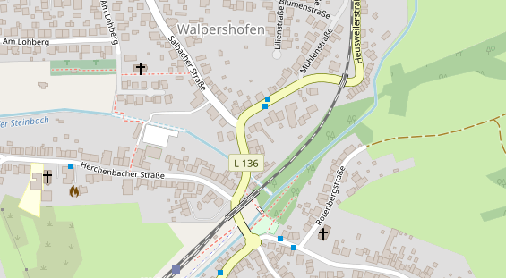 Physiotherapie auf Satellitenbild