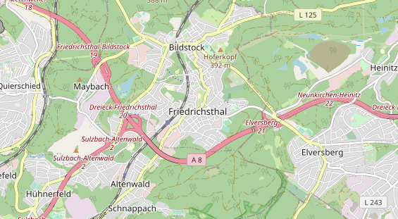 physical therapy on map