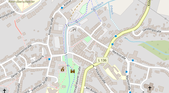 Physiotherapie auf Satellitenbild