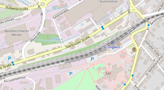 Physiotherapie auf Satellitenbild