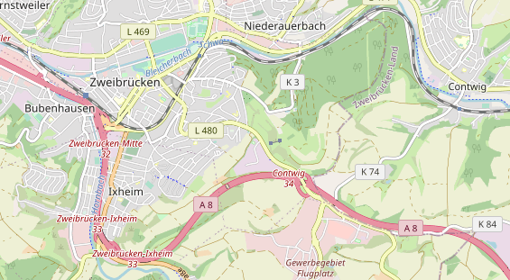 physical therapy on map