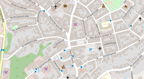 Physiotherapie auf Satellitenbild