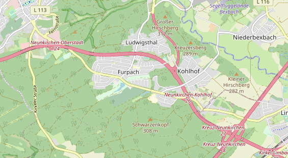 physical therapy on map