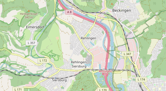 physical therapy on map