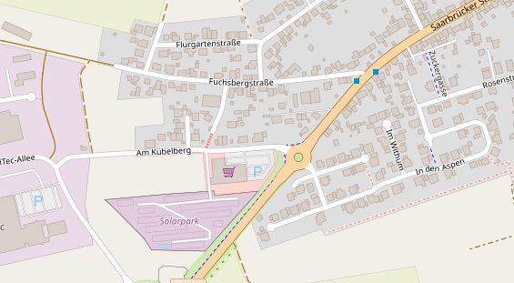 Physiotherapie auf Satellitenbild