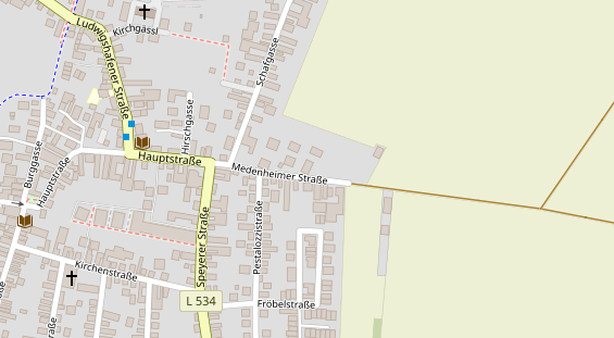 Physiotherapie auf Satellitenbild