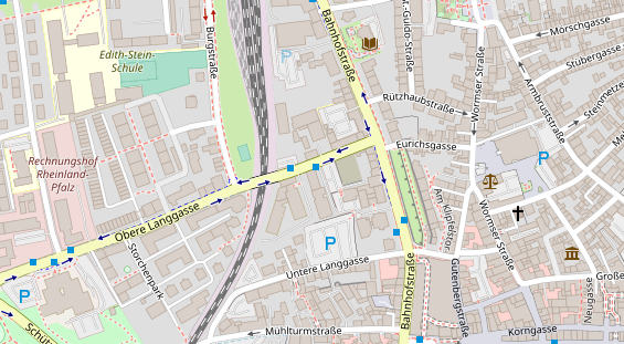 Physiotherapie auf Satellitenbild