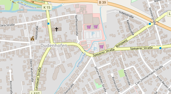 Physiotherapie auf Satellitenbild