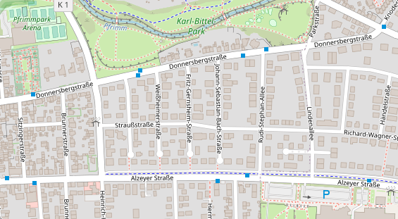 Physiotherapie auf Satellitenbild