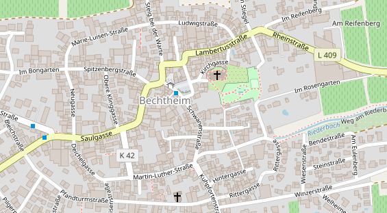 Physiotherapie auf Satellitenbild