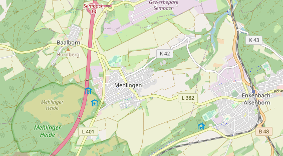physical therapy on map