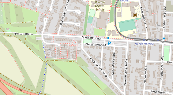 Physiotherapie auf Satellitenbild