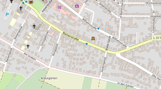 Physiotherapie auf Satellitenbild