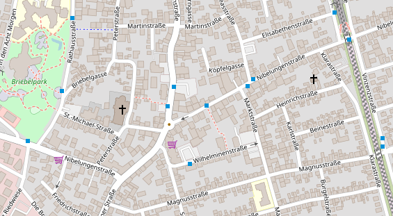 Physiotherapie auf Satellitenbild