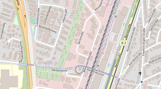 Physiotherapie auf Satellitenbild