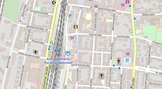 Physiotherapie auf Satellitenbild