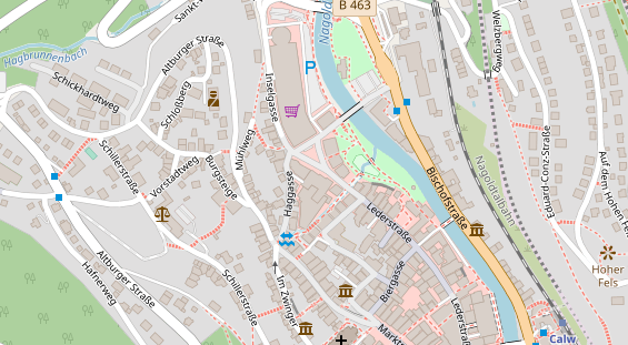 Physiotherapie auf Satellitenbild