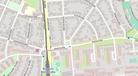 Physiotherapie auf Satellitenbild