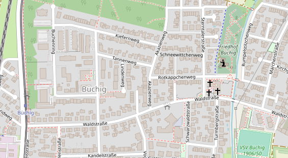 Physiotherapie auf Satellitenbild