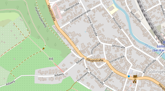 Physiotherapie auf Satellitenbild