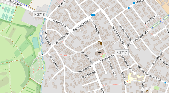 Physiotherapie auf Satellitenbild