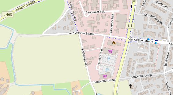 Physiotherapie auf Satellitenbild