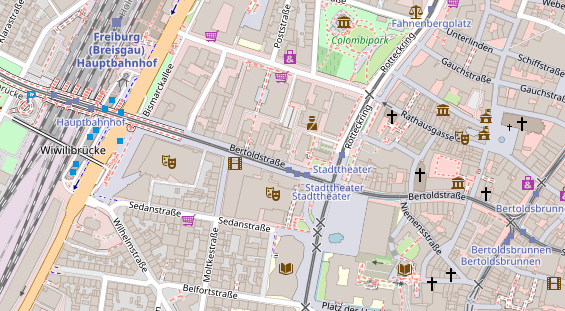 Physiotherapie auf Satellitenbild