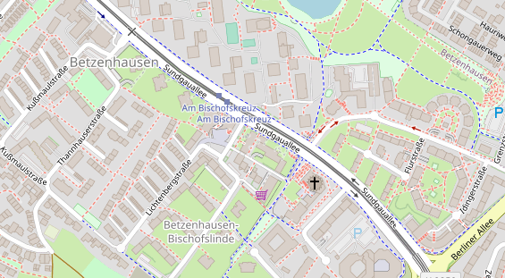 Physiotherapie auf Satellitenbild