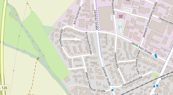 Physiotherapie auf Satellitenbild