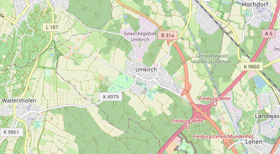 physical therapy on map