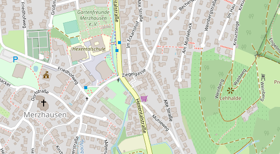 Physiotherapie auf Satellitenbild