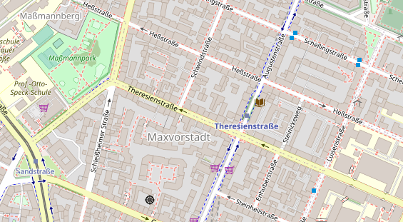 Physiotherapie auf Satellitenbild