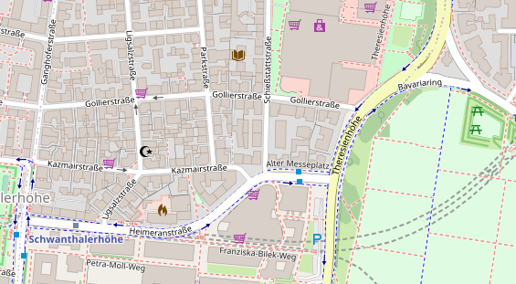 Physiotherapie auf Satellitenbild