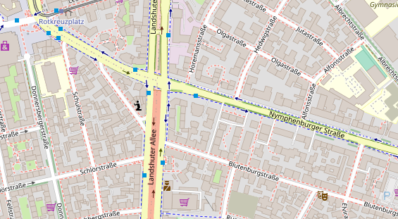 Physiotherapie auf Satellitenbild