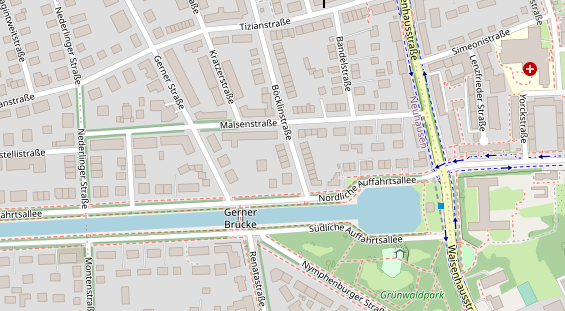 Physiotherapie auf Satellitenbild