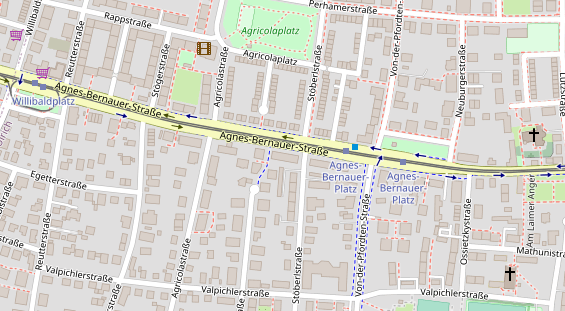 Physiotherapie auf Satellitenbild