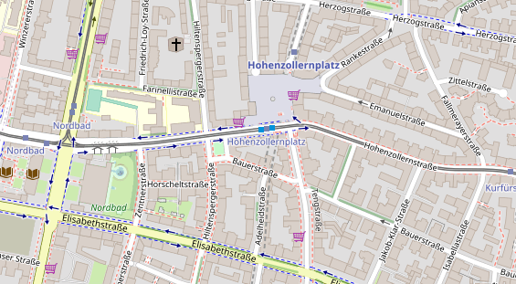 Physiotherapie auf Satellitenbild