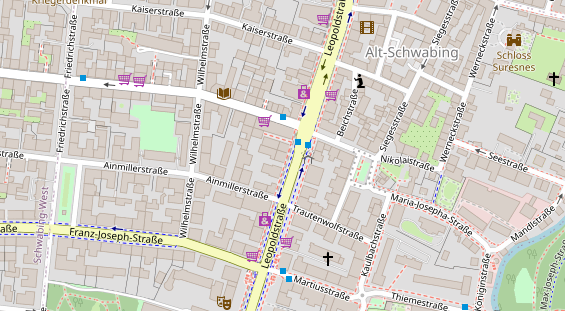 Physiotherapie auf Satellitenbild