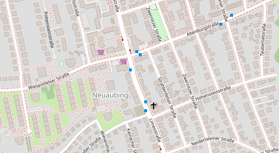 Physiotherapie auf Satellitenbild