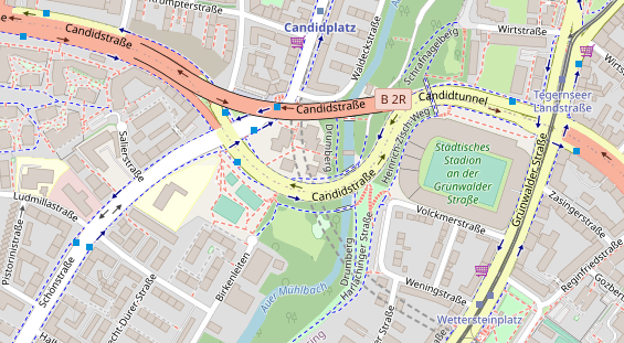 Physiotherapie auf Satellitenbild