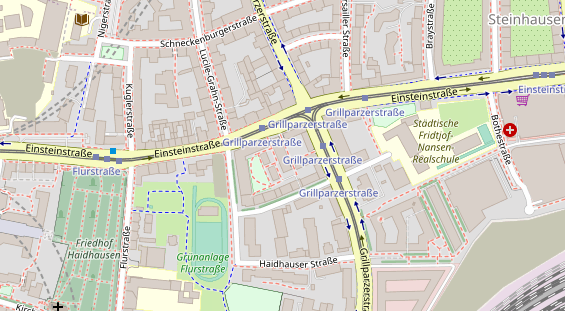 Physiotherapie auf Satellitenbild