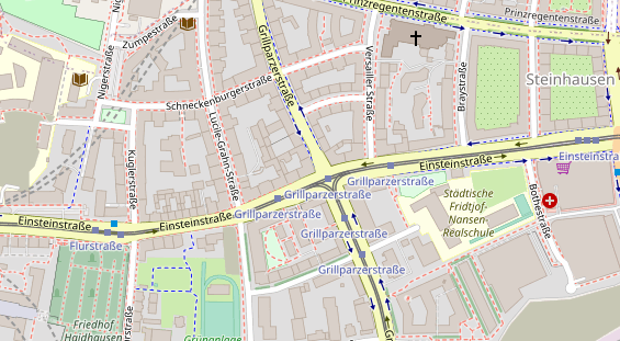 Physiotherapie auf Satellitenbild