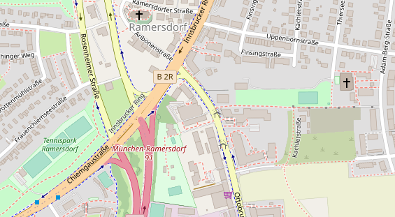 Physiotherapie auf Satellitenbild