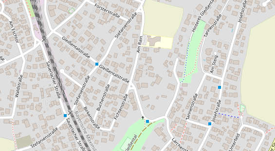 Physiotherapie auf Satellitenbild