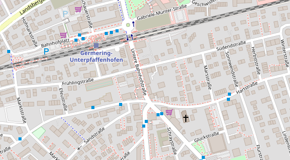 Physiotherapie auf Satellitenbild