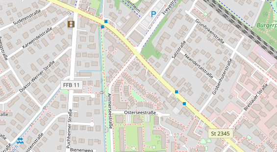 Physiotherapie auf Satellitenbild