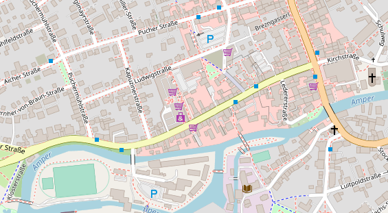 Physiotherapie auf Satellitenbild