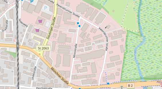 Physiotherapie auf Satellitenbild