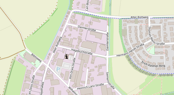 Physiotherapie auf Satellitenbild