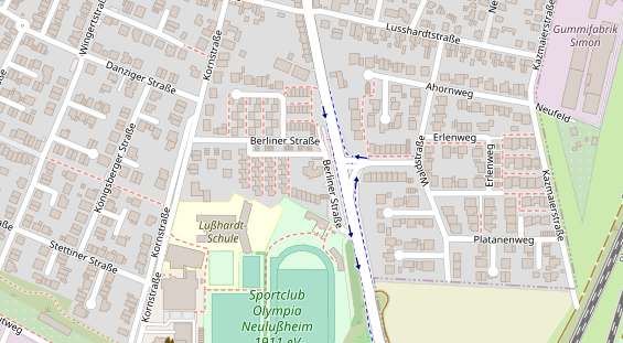 Physiotherapie auf Satellitenbild